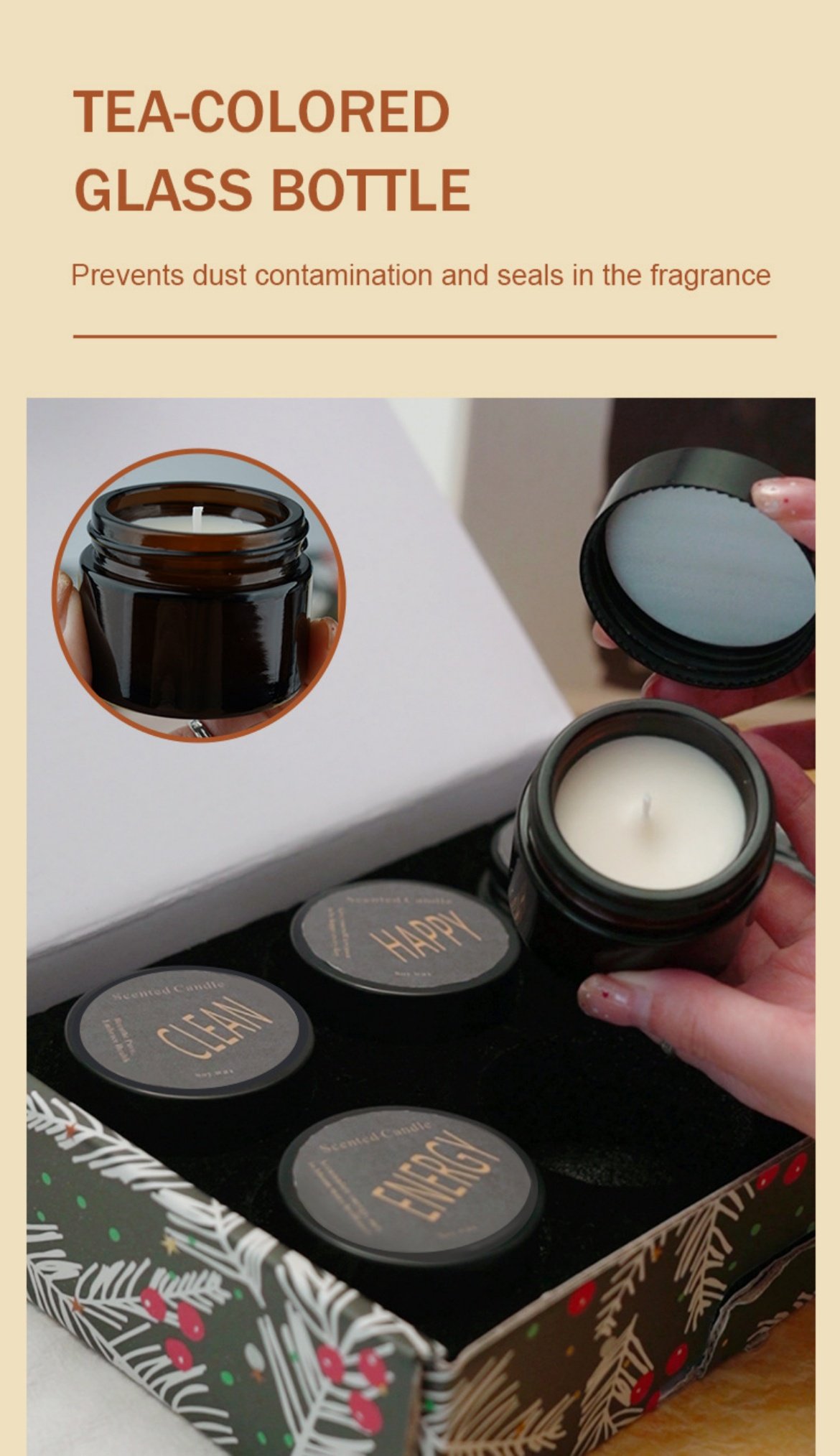 Gift box set scented candle Product multi-angle display images