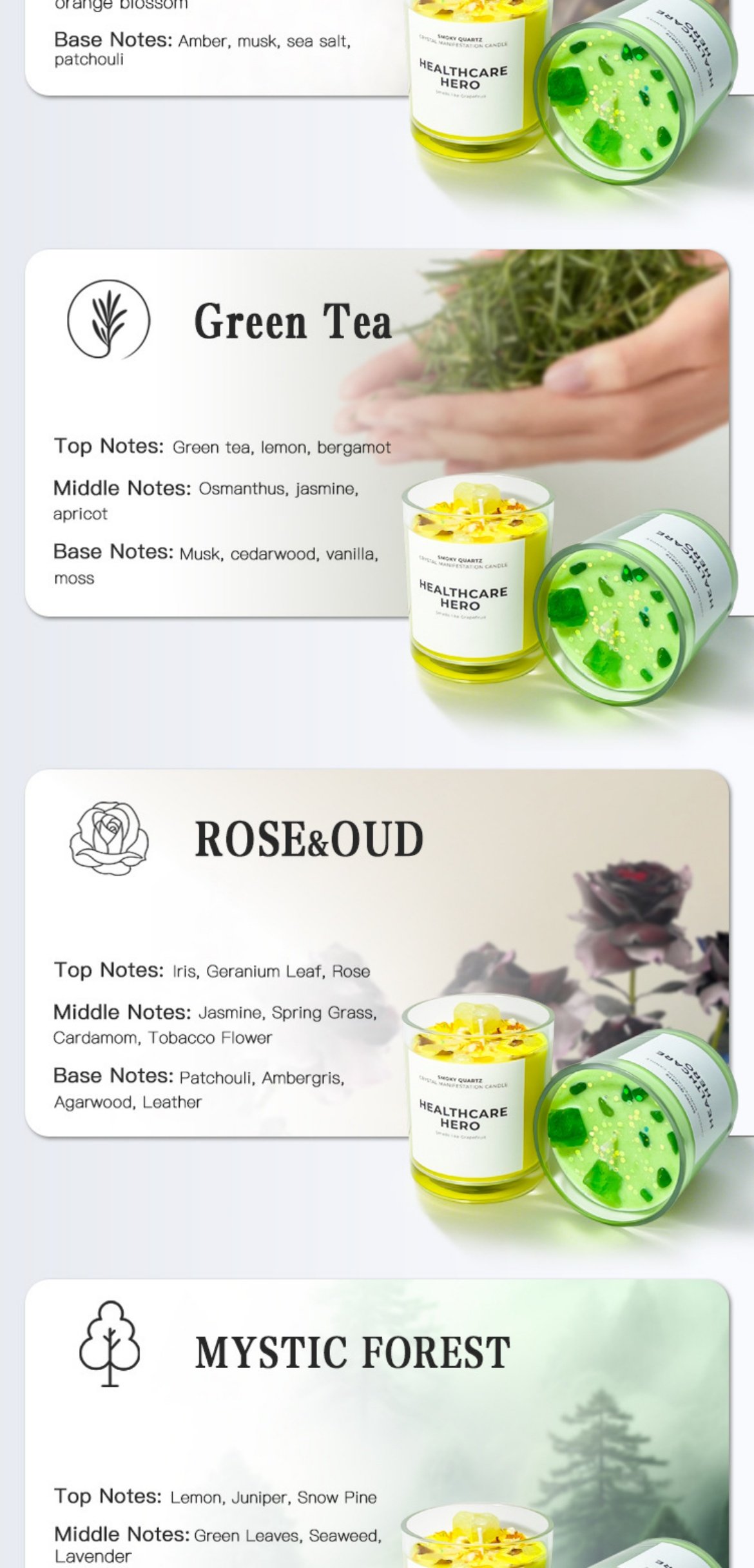 Soy wax natural scented candle Optional fragrance types