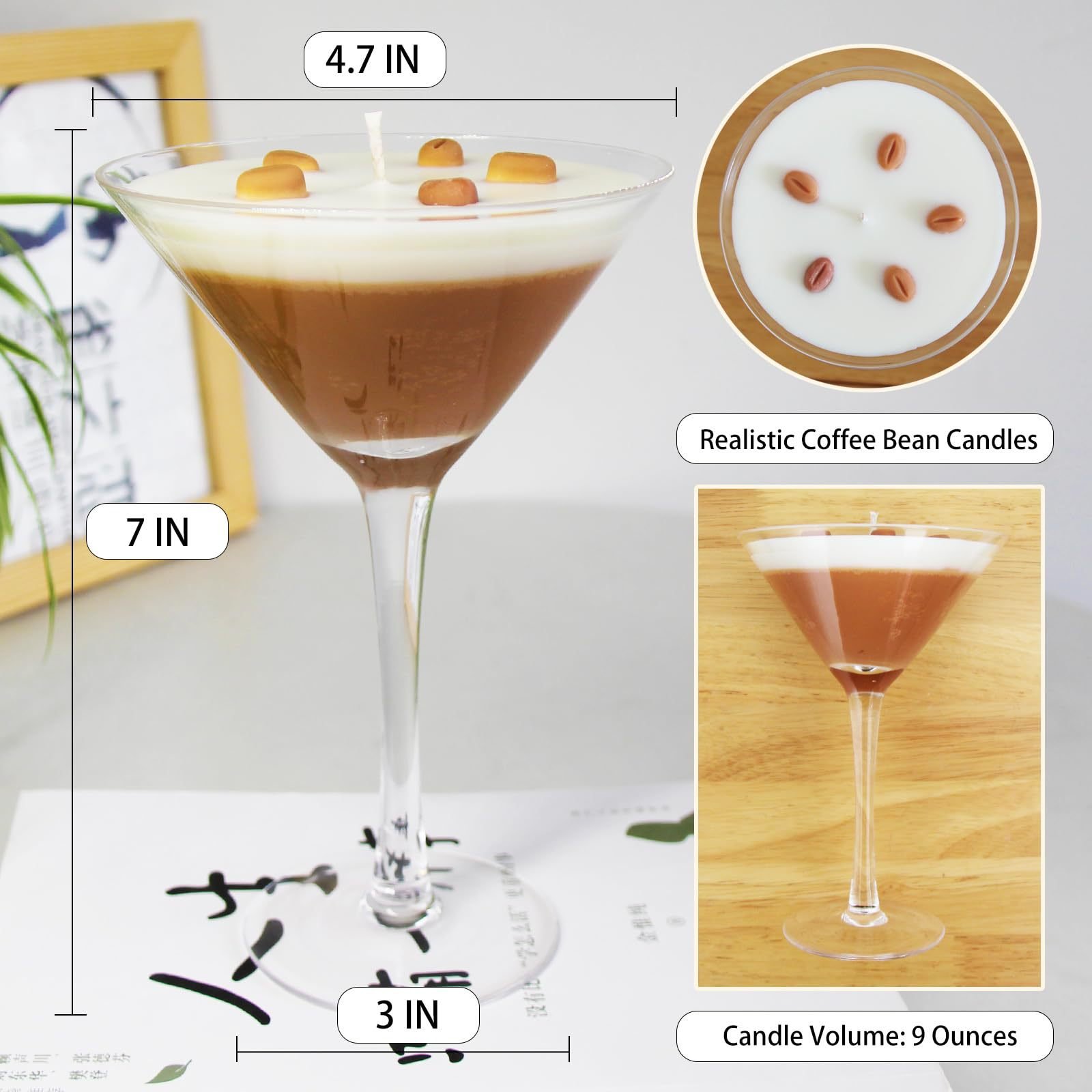 Coffee scented candle Product multi-angle display images