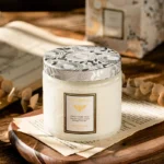 Embossed glass handmade soy wax scented candle, bedroom fragrance 01