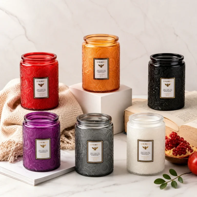 Extra-large capacity 400ml exquisitely carved cup pure natural soy scented candle, home fragrance