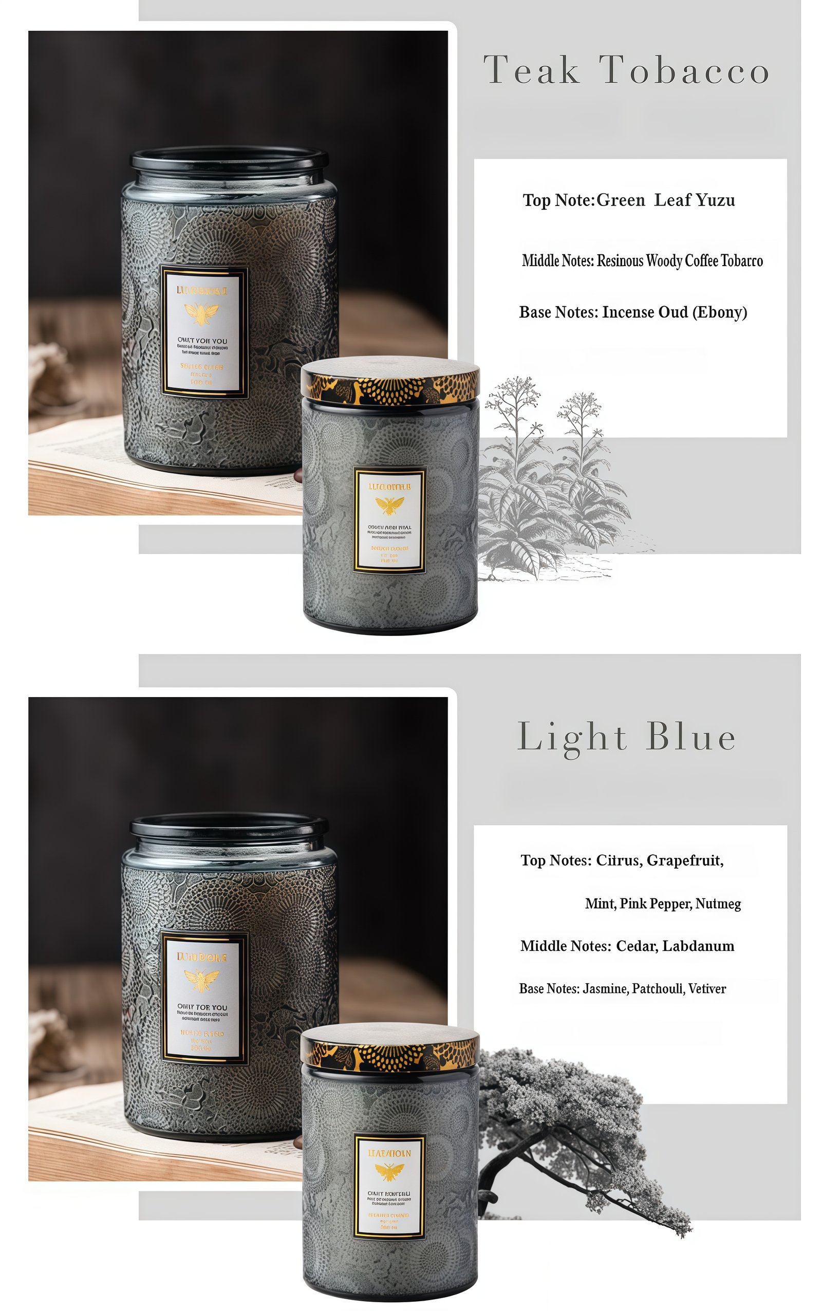 Large-capacity scented candle Optional fragrance types