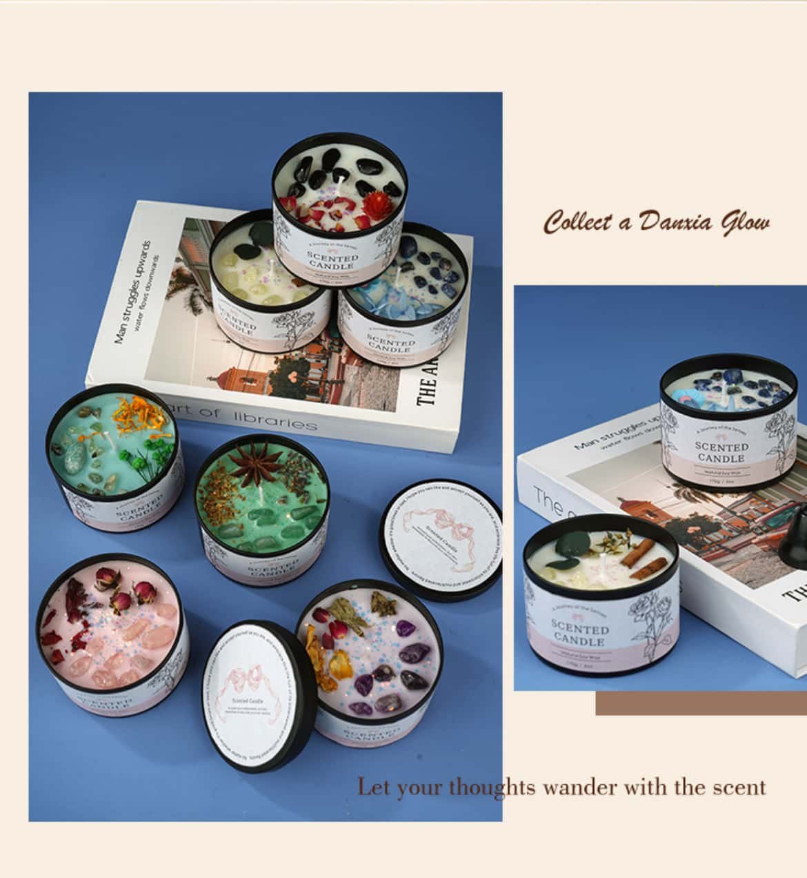 Fresh scented candle Product multi-angle display images