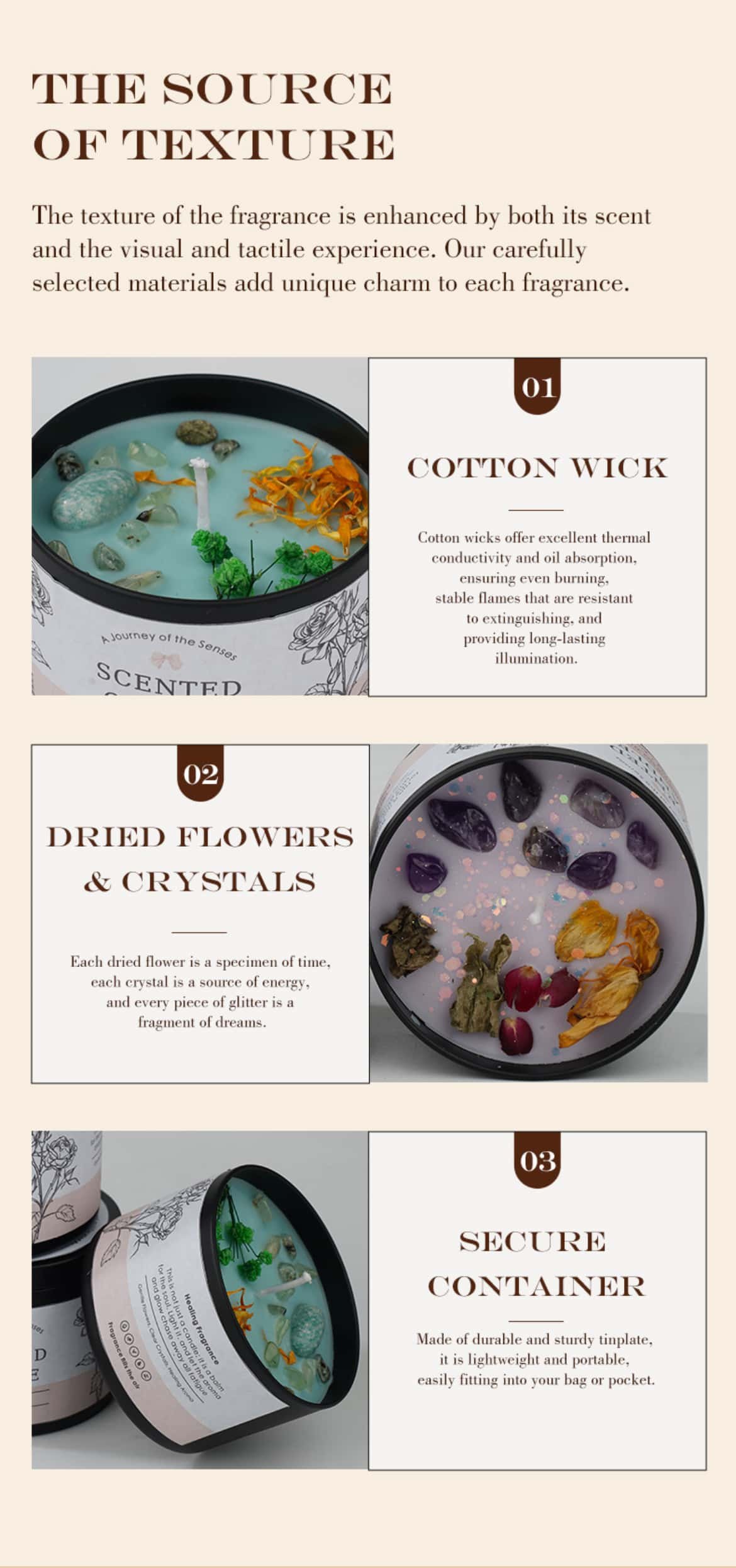 Fresh scented candle Product multi-angle display images