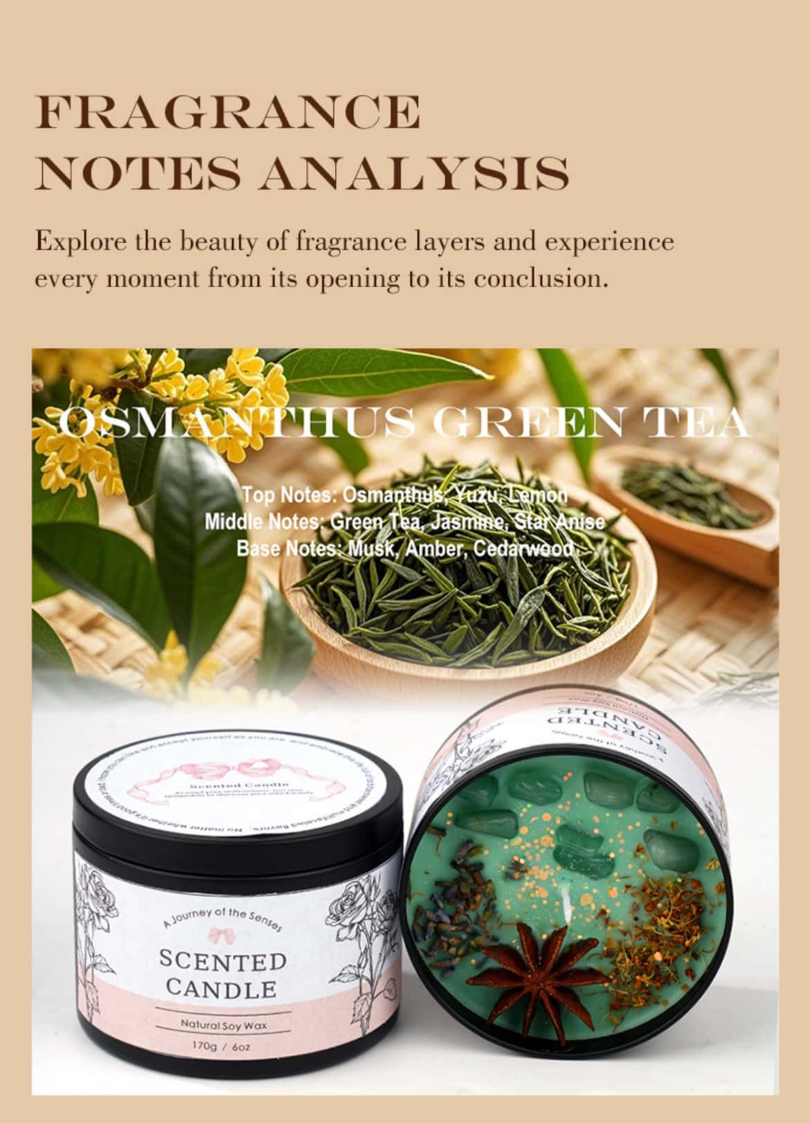 Fresh scented candle Optional fragrance types