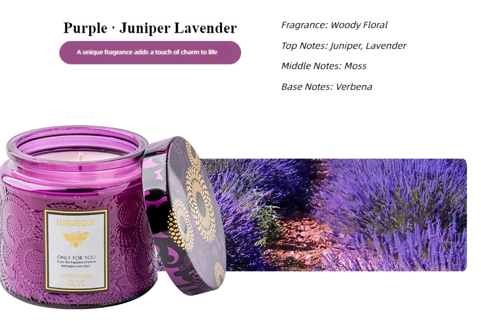 Handmade scented candle Optional fragrance types