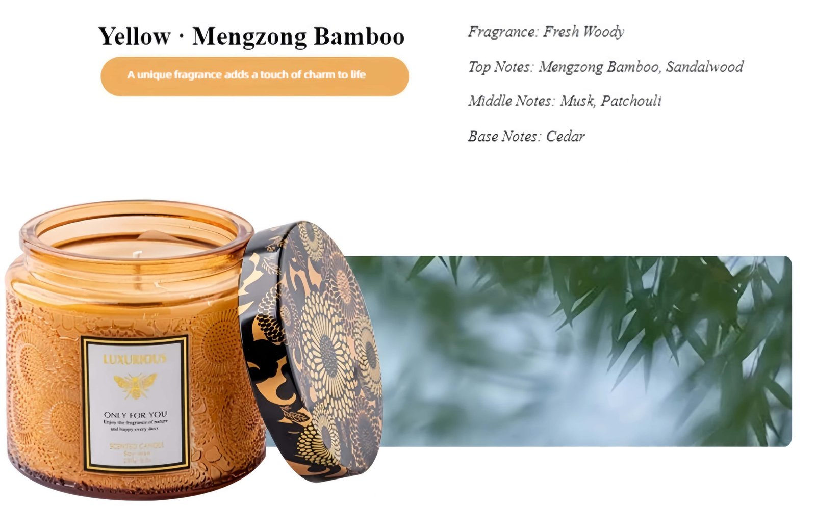 Handmade scented candle Optional fragrance types