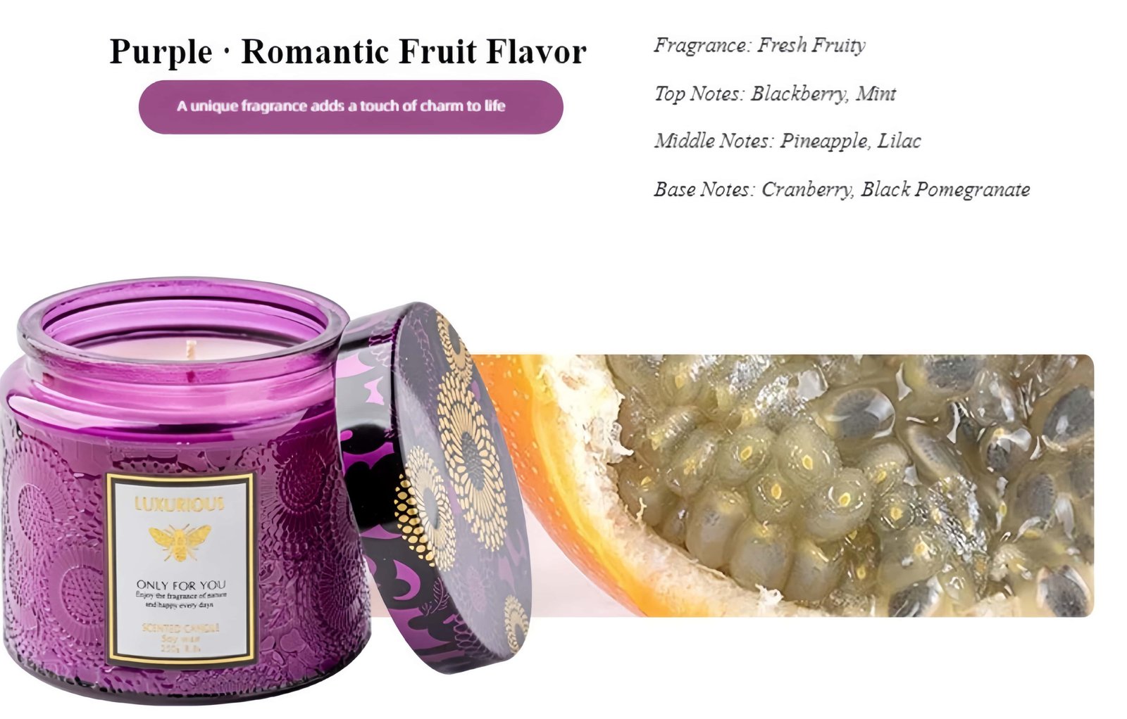 Handmade scented candle Optional fragrance types