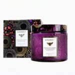 Handmade scented candle Embossed cup soy wax package