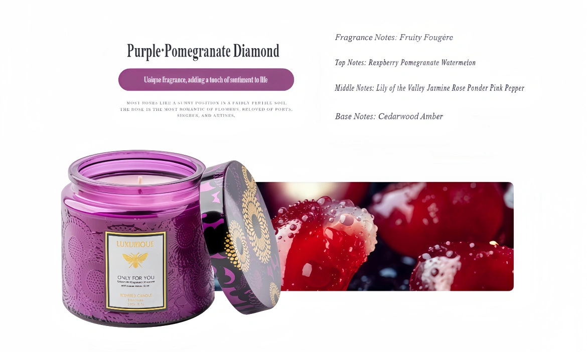 Handmade scented candle Optional fragrance types