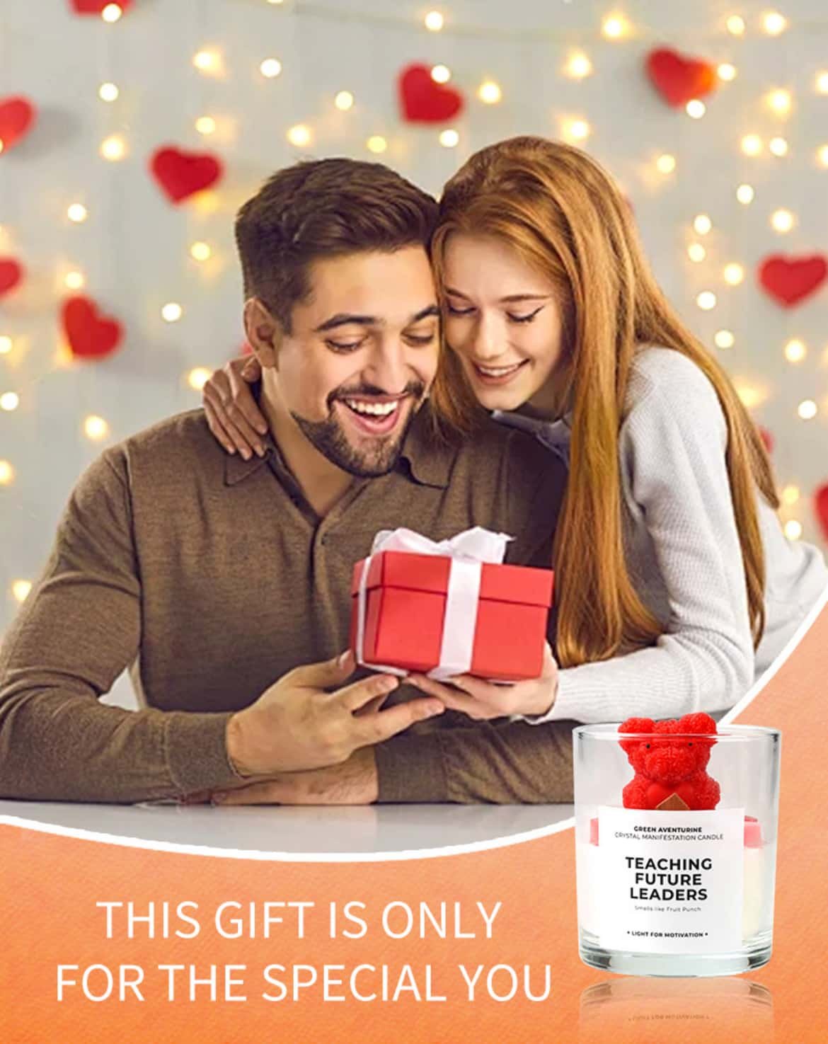 Valentine's Day Scented Candle Product multi-angle display images