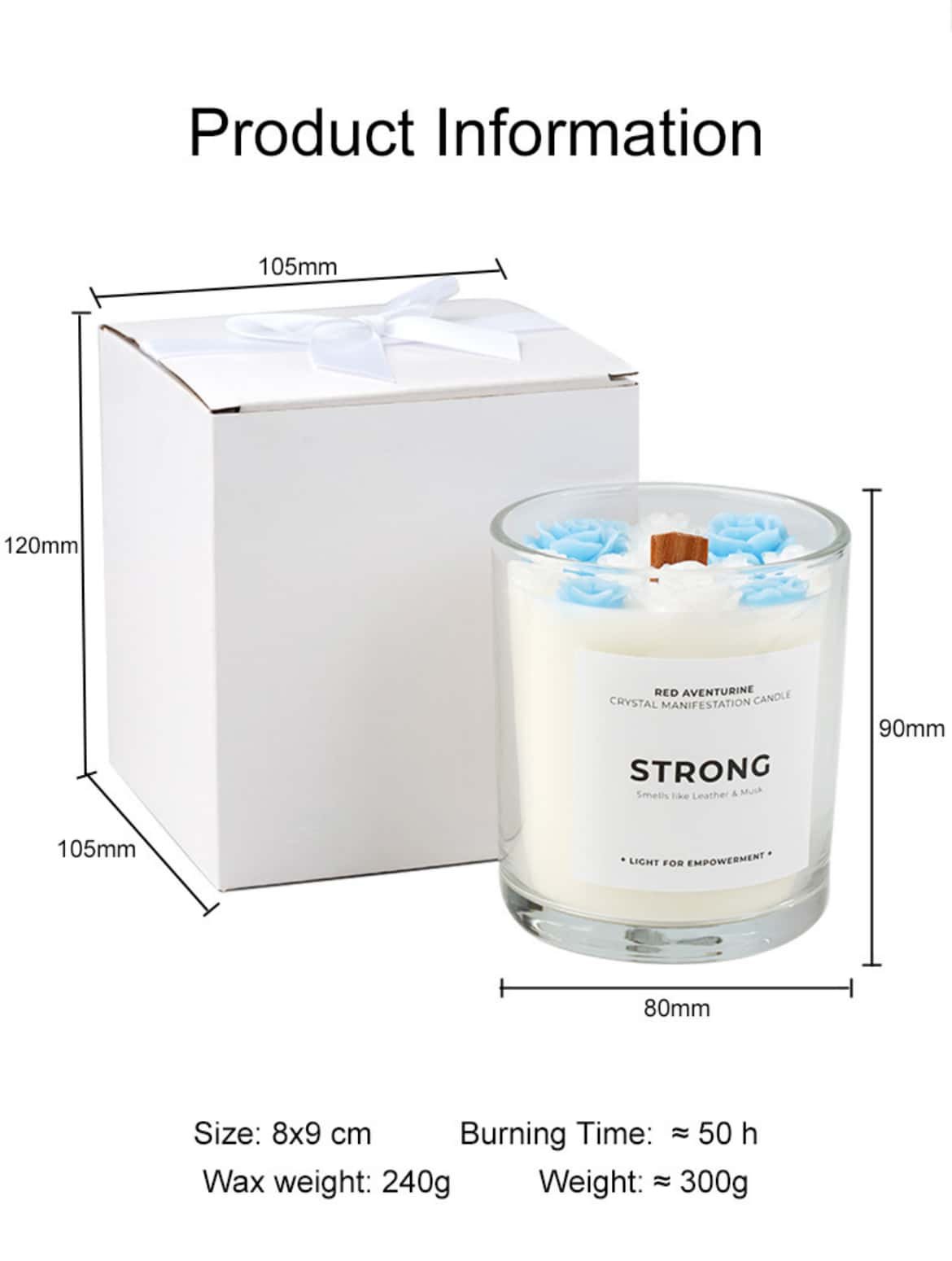 Valentine's Day Scented Candle Product multi-angle display images