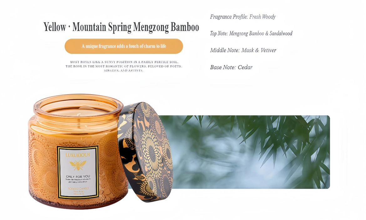 Handmade scented candle Optional fragrance types