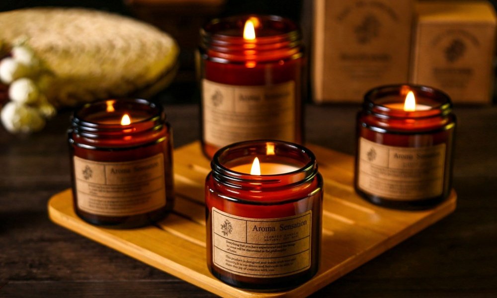 Smokeless scented candle | Handmade, logo printing available Product multi-angle display images