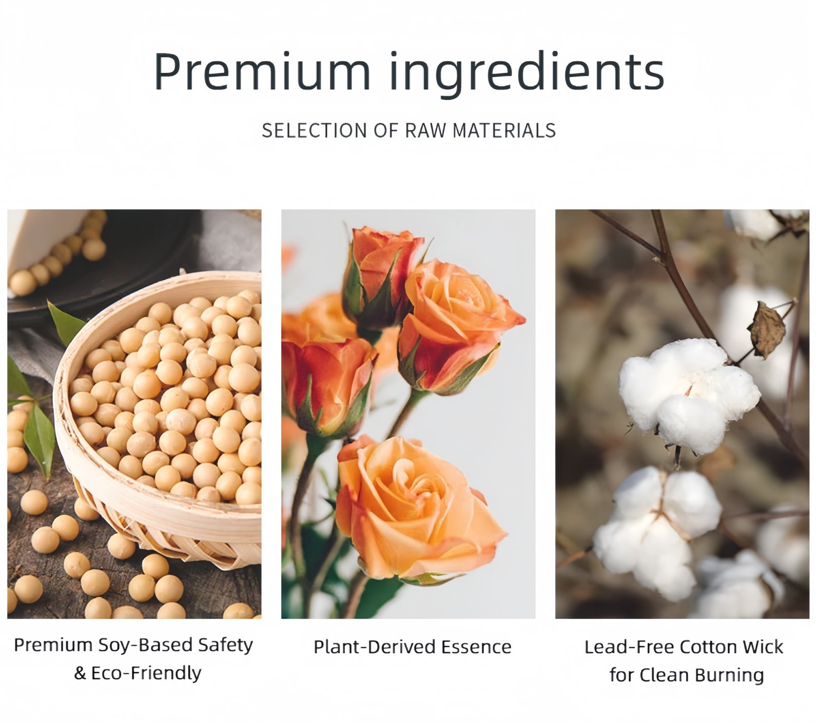 Floral Scented Candle Product multi-angle display images