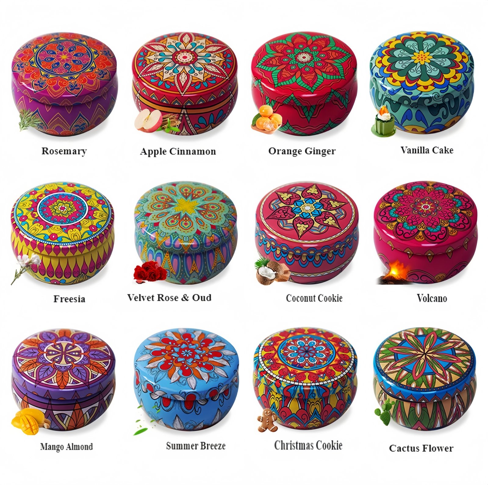 Gift box scented candle | High-quality tin can scented souvenir gift Optional fragrance types