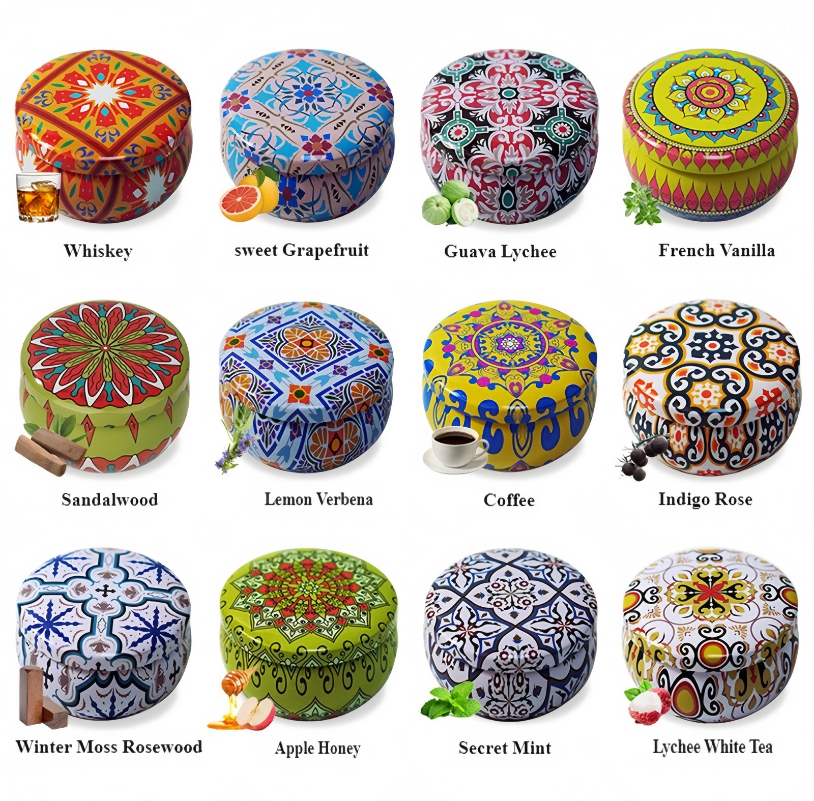 Gift box scented candle | High-quality tin can scented souvenir gift Optional fragrance types