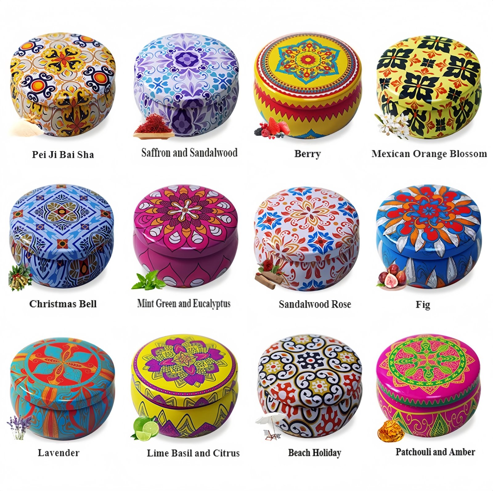 Gift box scented candle | High-quality tin can scented souvenir gift Optional fragrance types