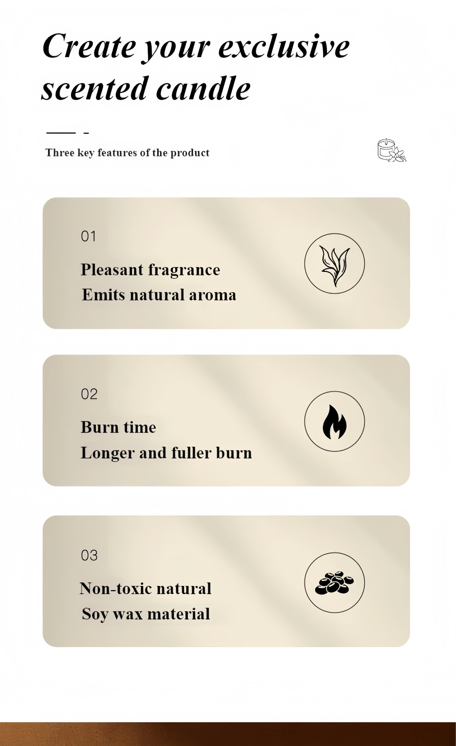 Long lasting scented candle | For Home Use & Souvenir Gift Product multi-angle display images