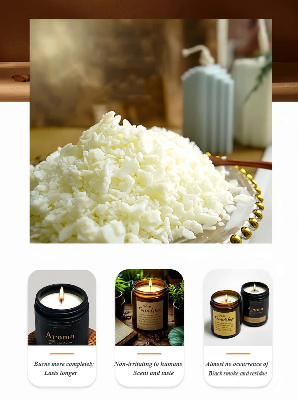 Long lasting scented candle