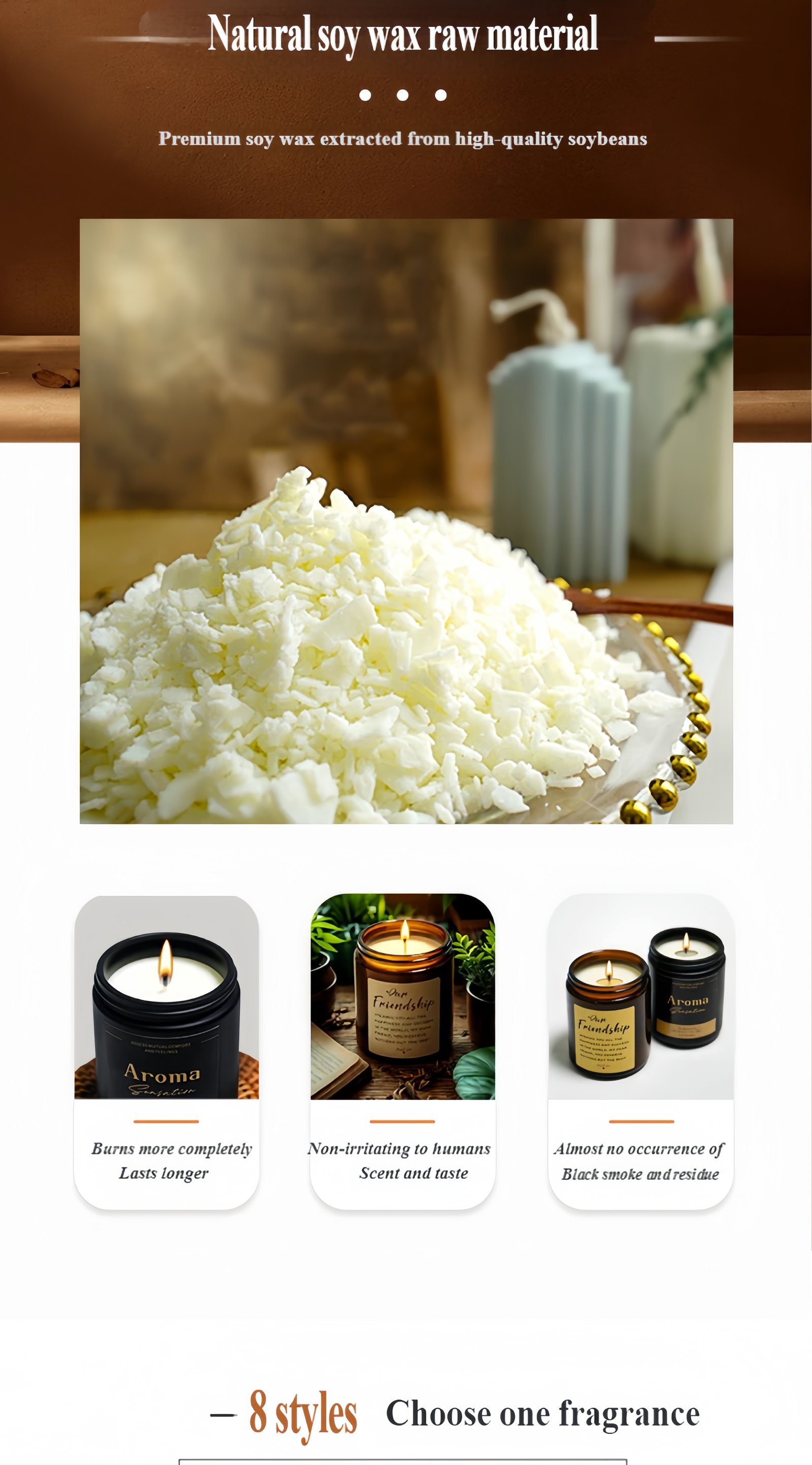 Long lasting scented candle | For Home Use & Souvenir Gift Product multi-angle display images