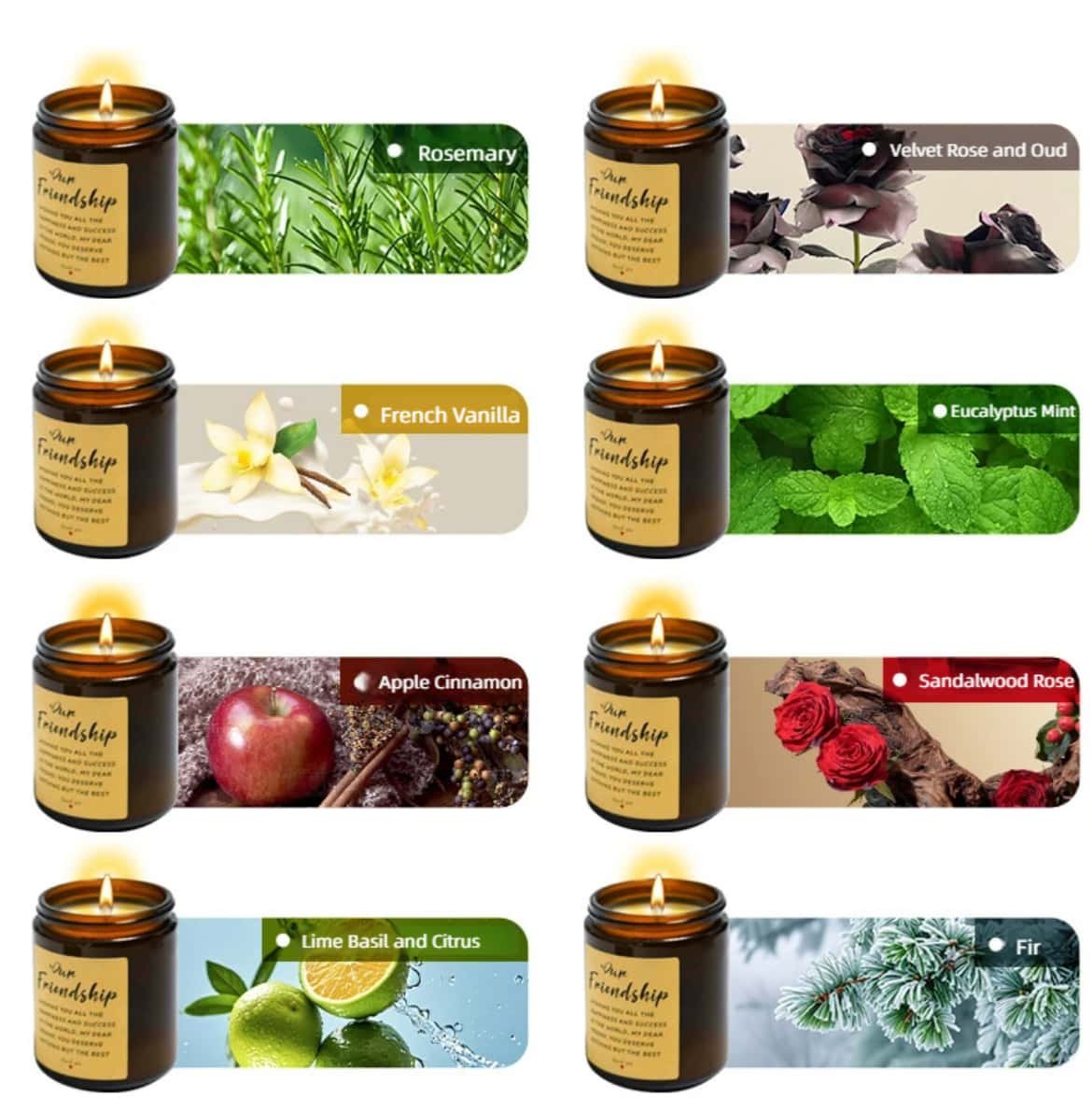 Long lasting scented candle