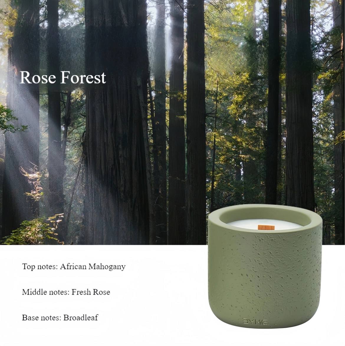 Woody Scented Candle green 01