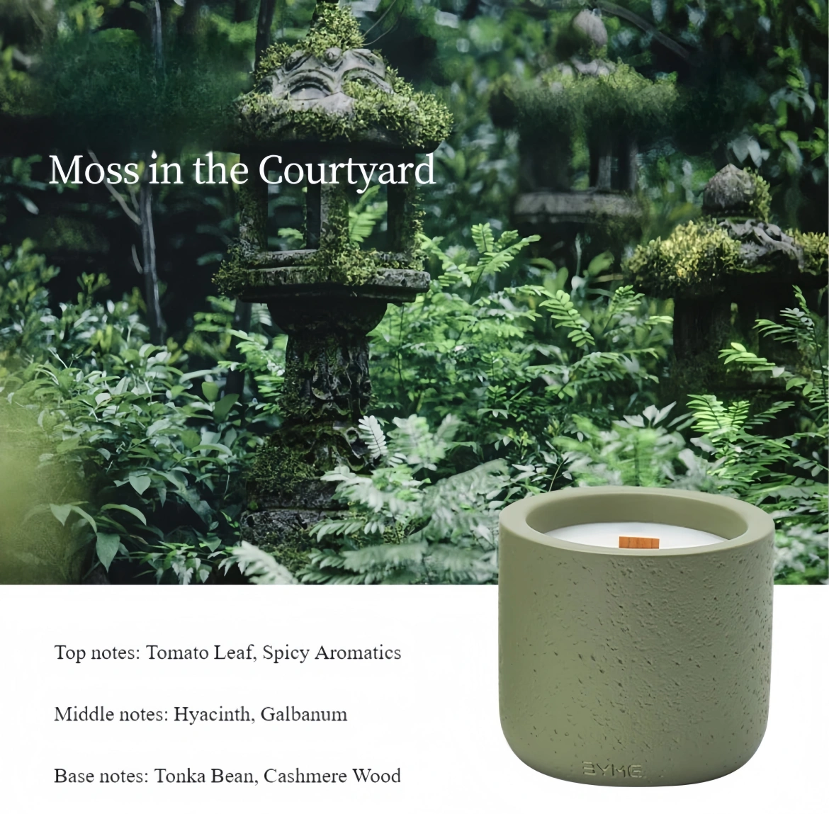 Woody Scented Candle green 01