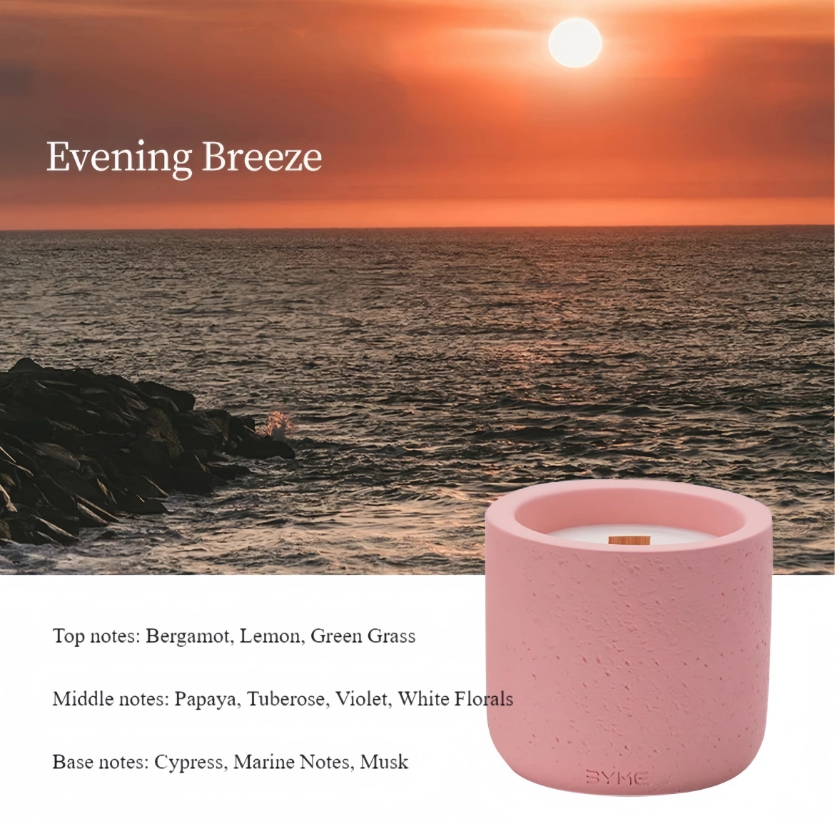 Woody Scented Candle pink 02
