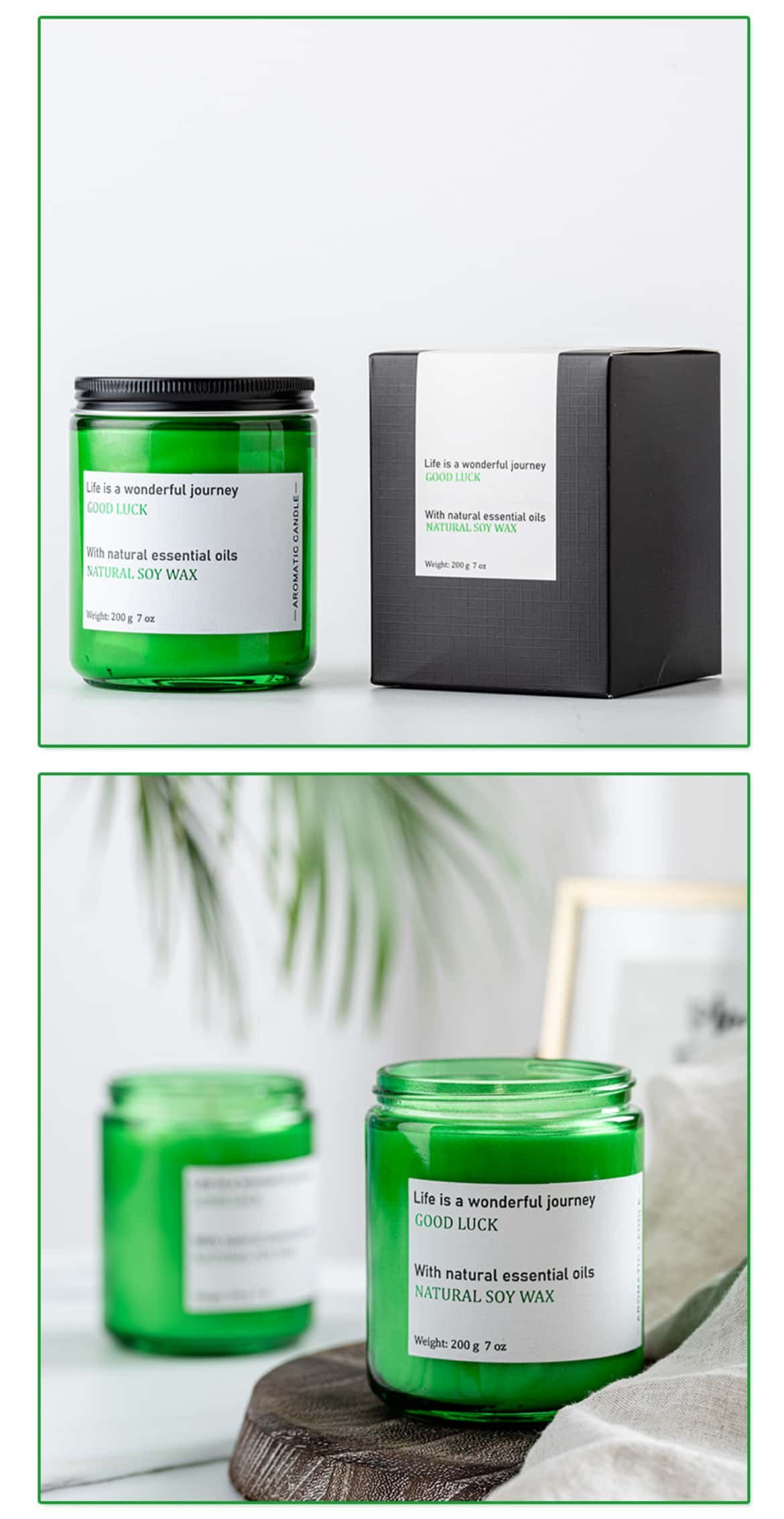 Custom scented candle Product multi-angle display images