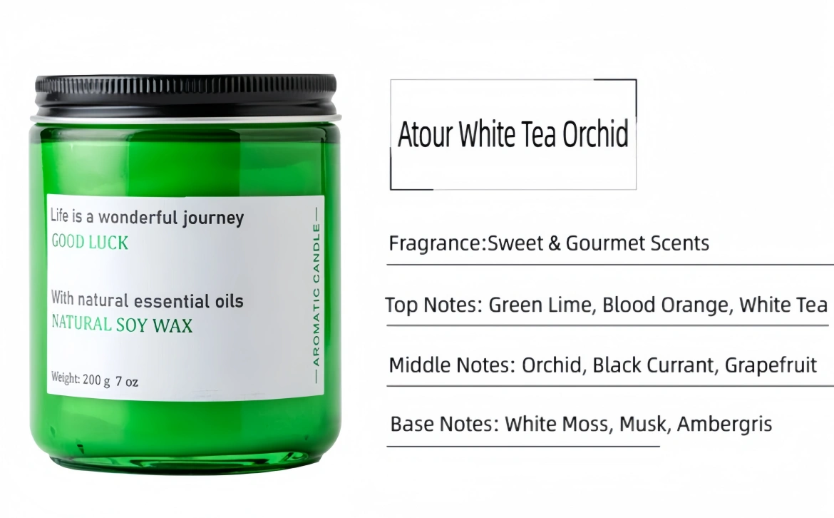 Custom scented candle Optional fragrance types