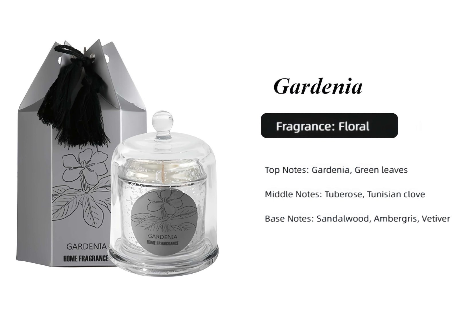 Floral scented candle Optional fragrance types