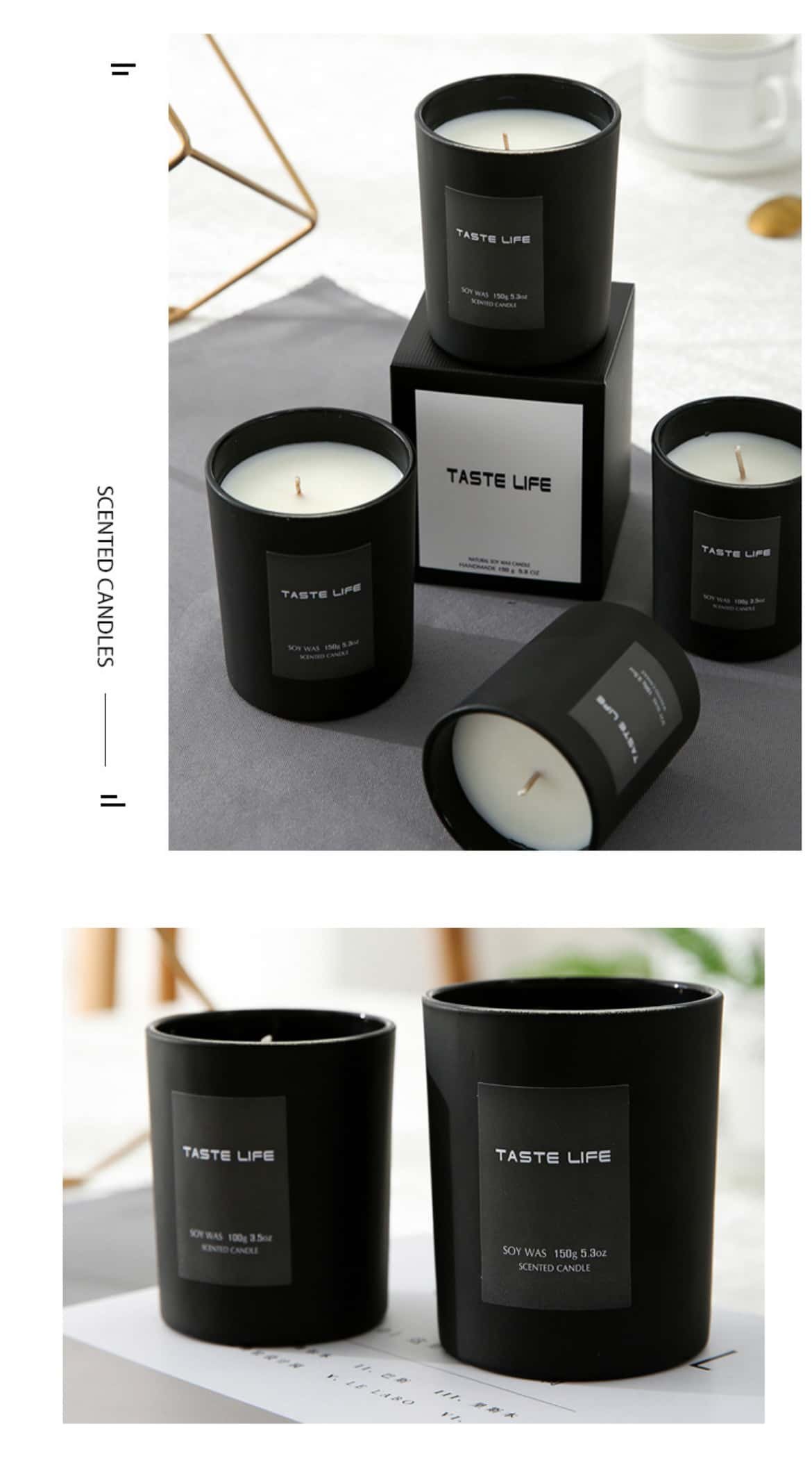 Fruity Floral Scented Candle | Handmade Fragrance Product multi-angle display images