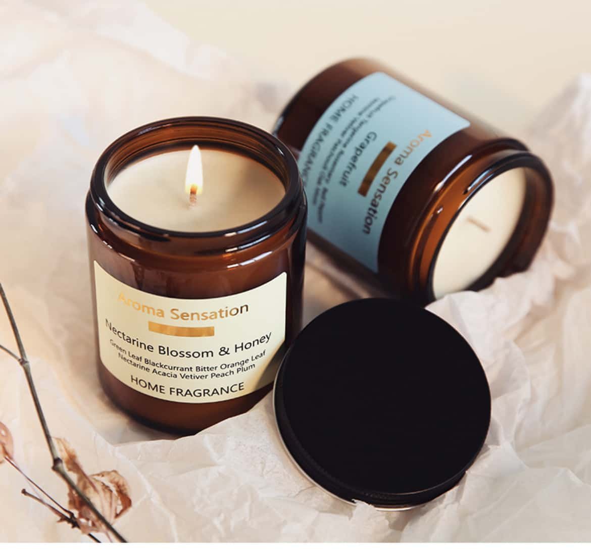 Fruity scented candle Product multi-angle display images