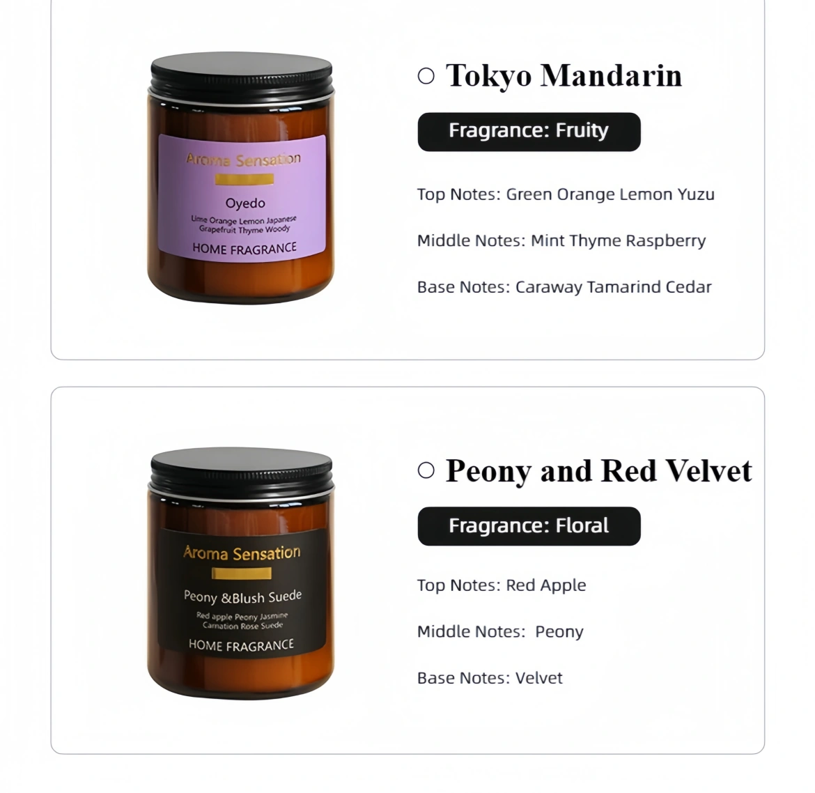 Fruity scented candle Details 5