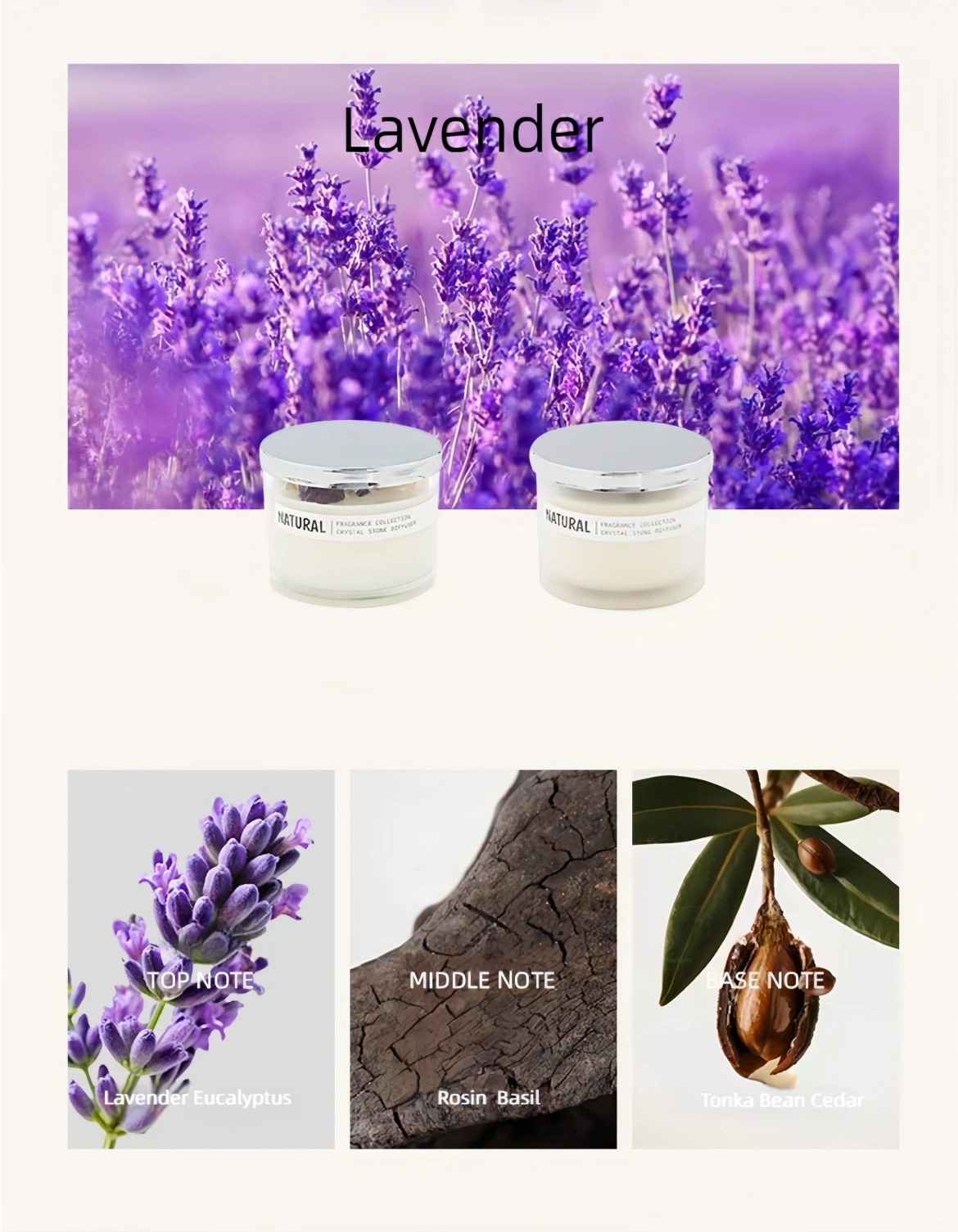 Lavender scented candle