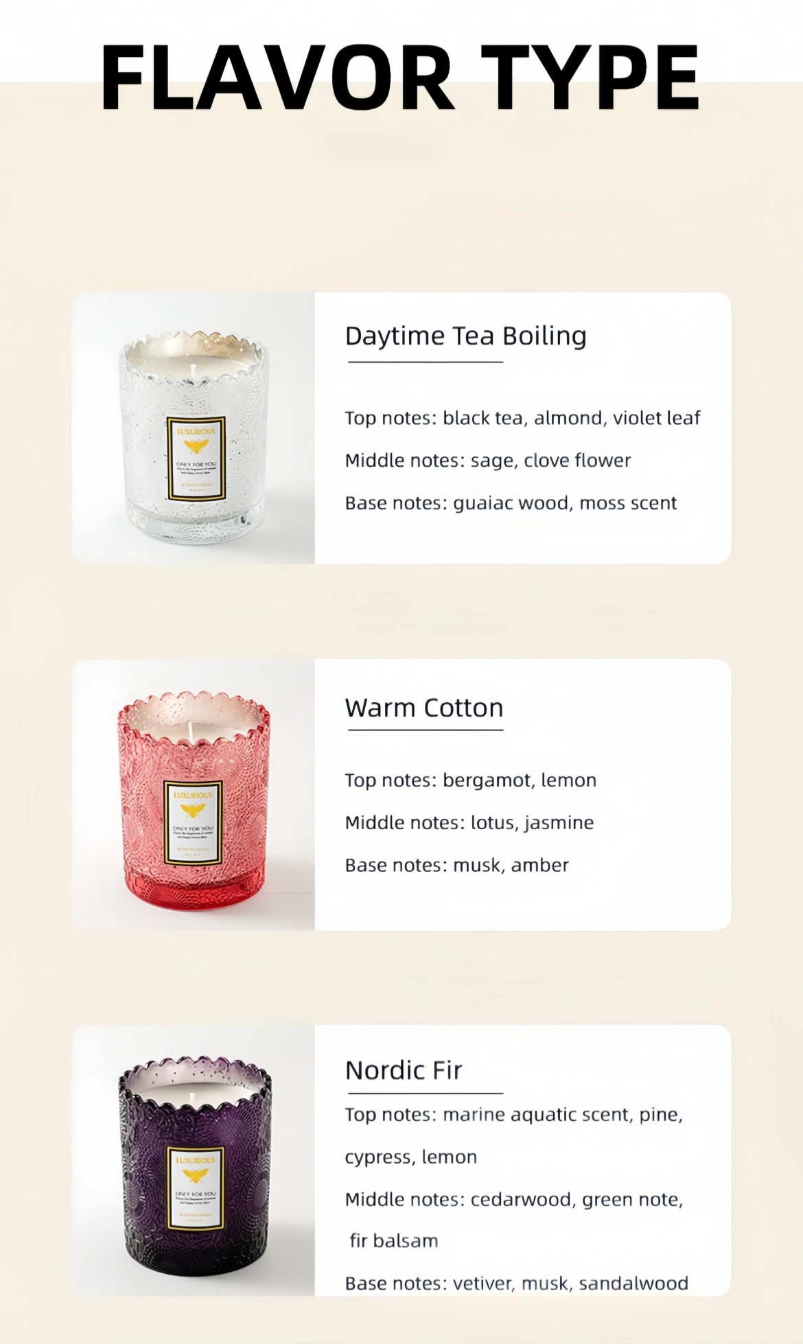 Luxury fragrance candle wholesale