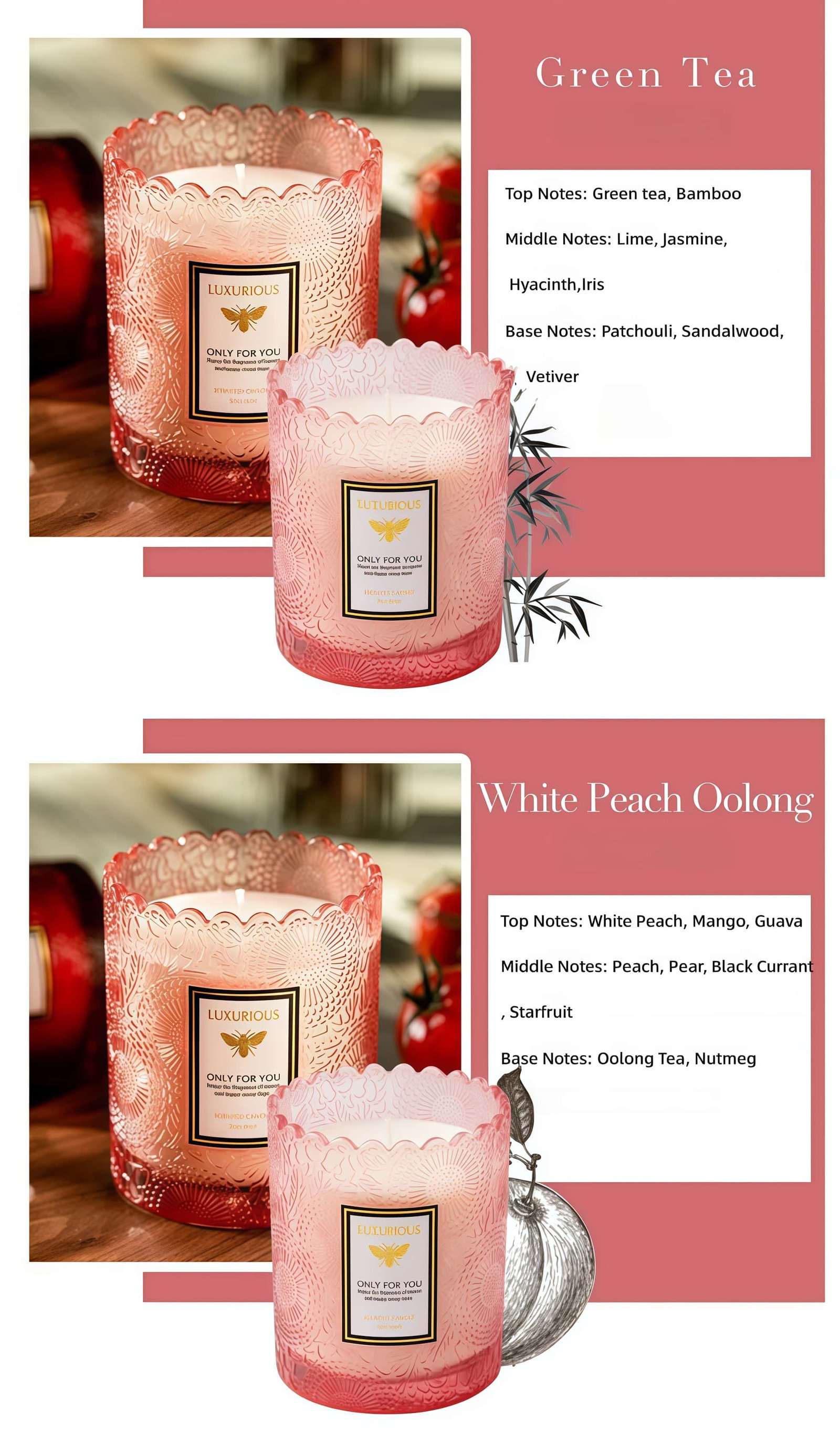 Luxury scented candle Optional fragrance types