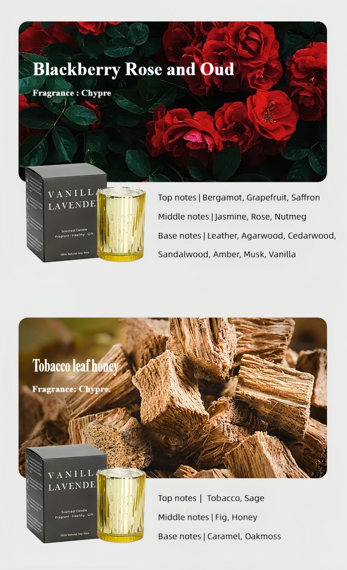 Ritual Scented Candle Optional fragrance types