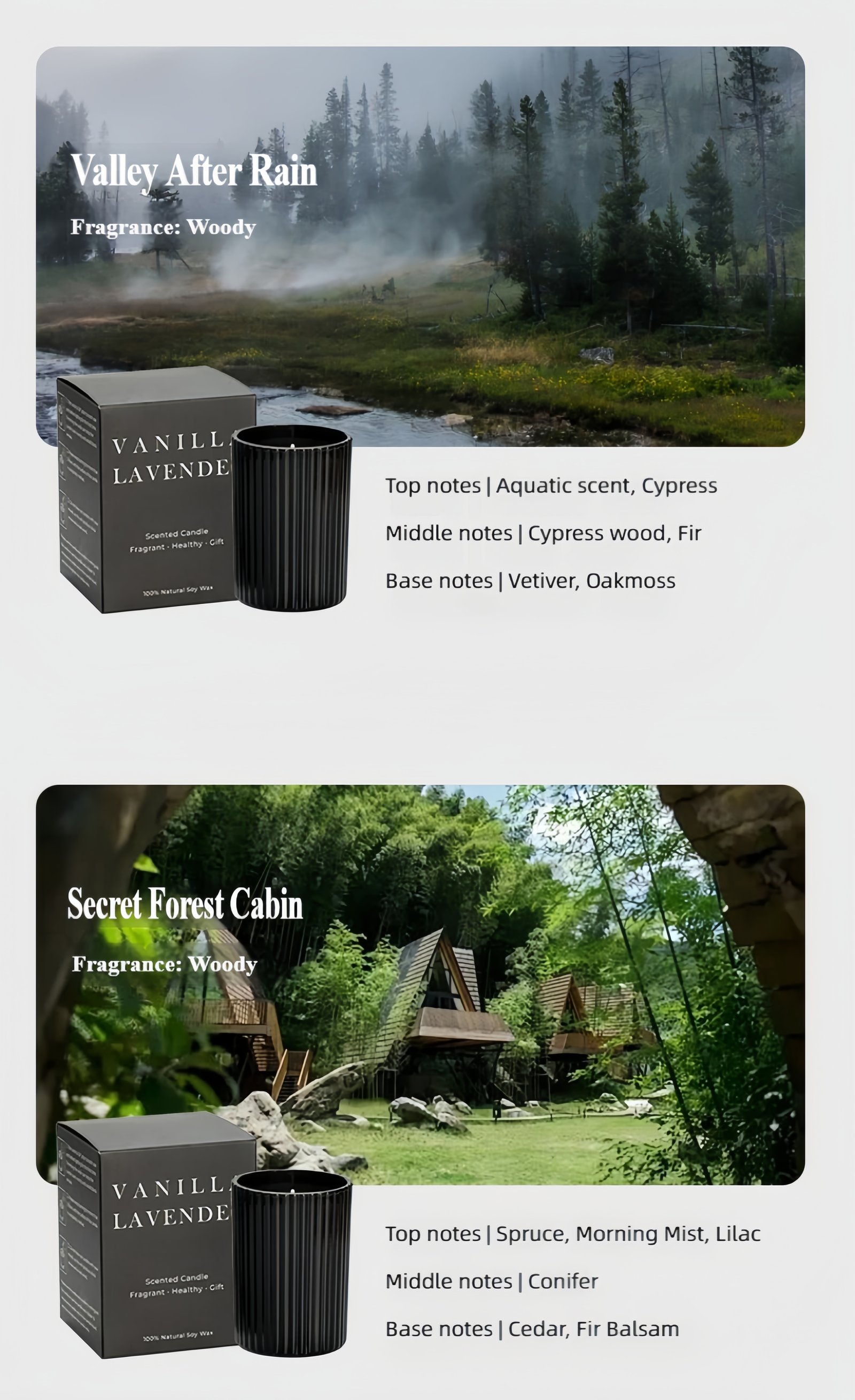 Ritual Scented Candle Optional fragrance types