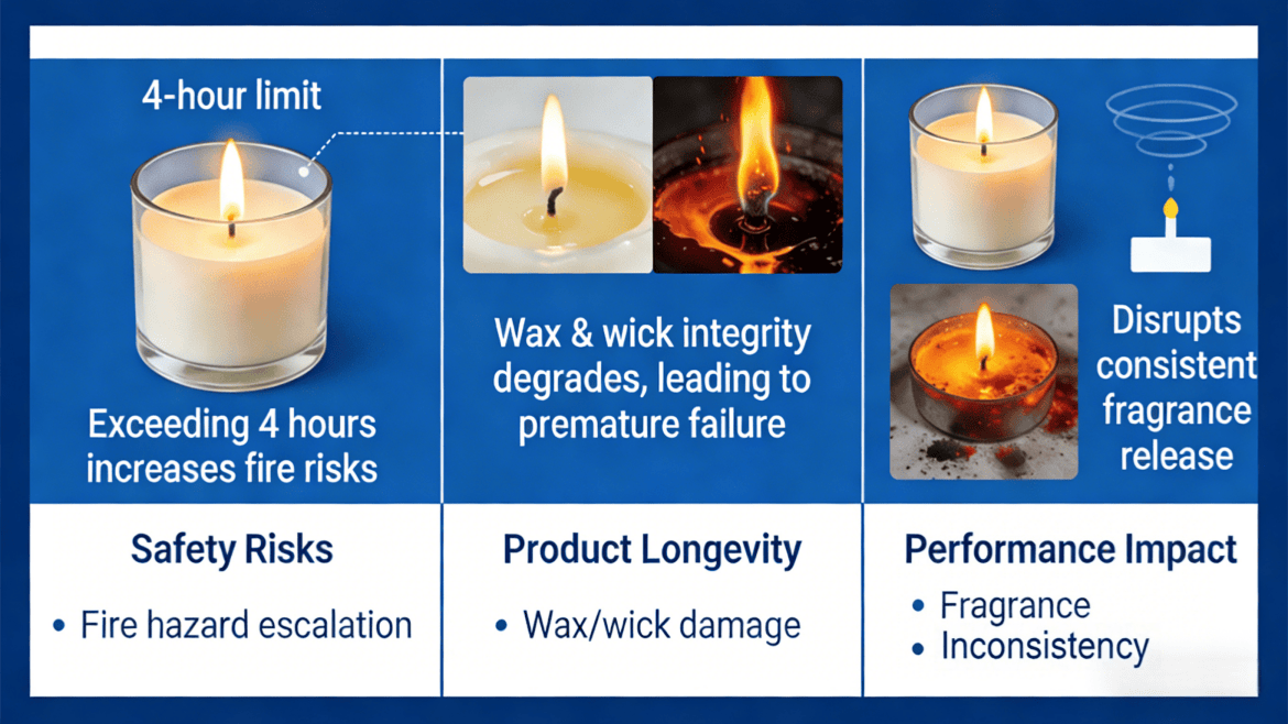 Scented candle burning time limit