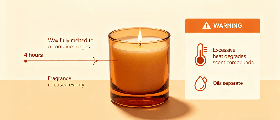Scented candle burning time limit