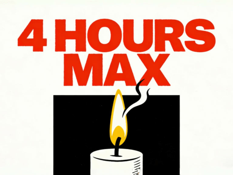 Scented candle burning time limit