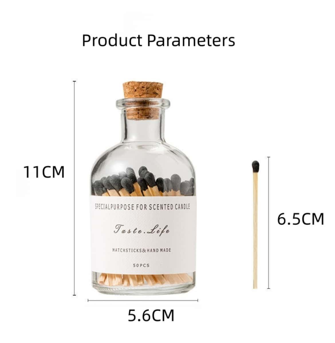 Candle dedicated bottle matches​ Product multi-angle display images