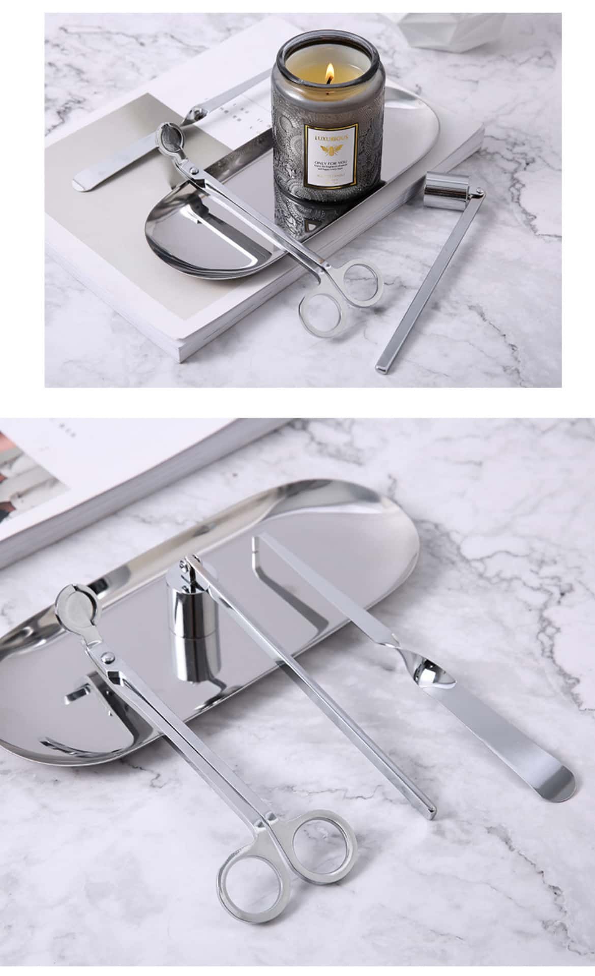 Scented candle stainless steel tool set Product multi-angle display images