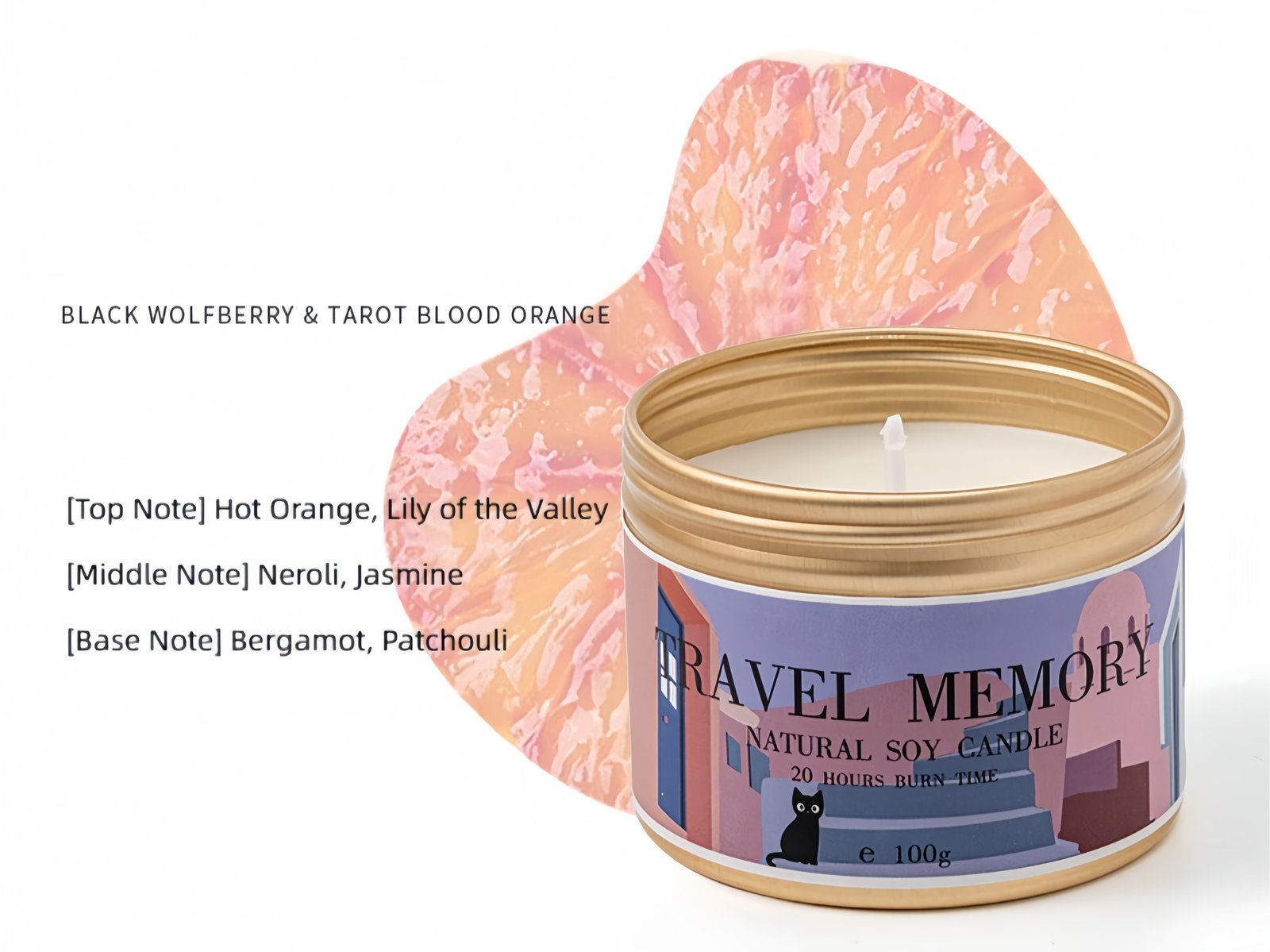 Stress-Relief Scented Candle Optional fragrance types
