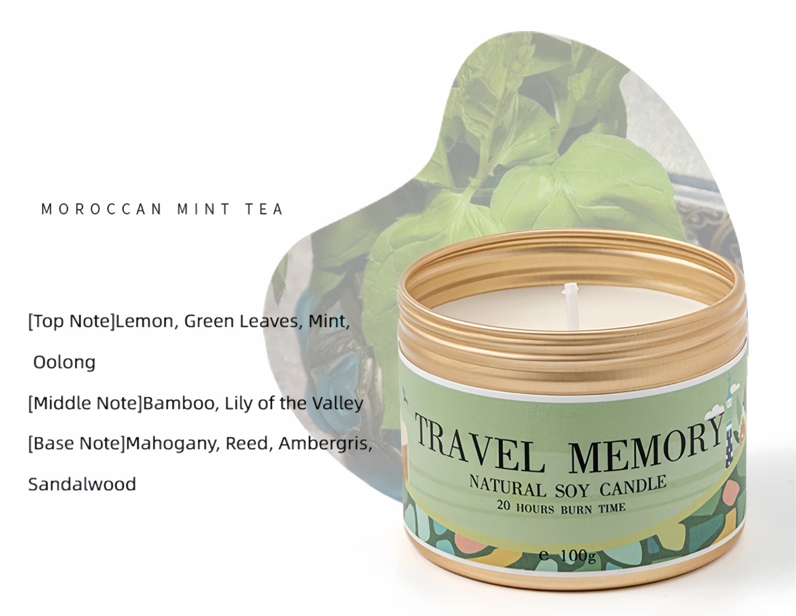 Stress-Relief Scented Candle Optional fragrance types