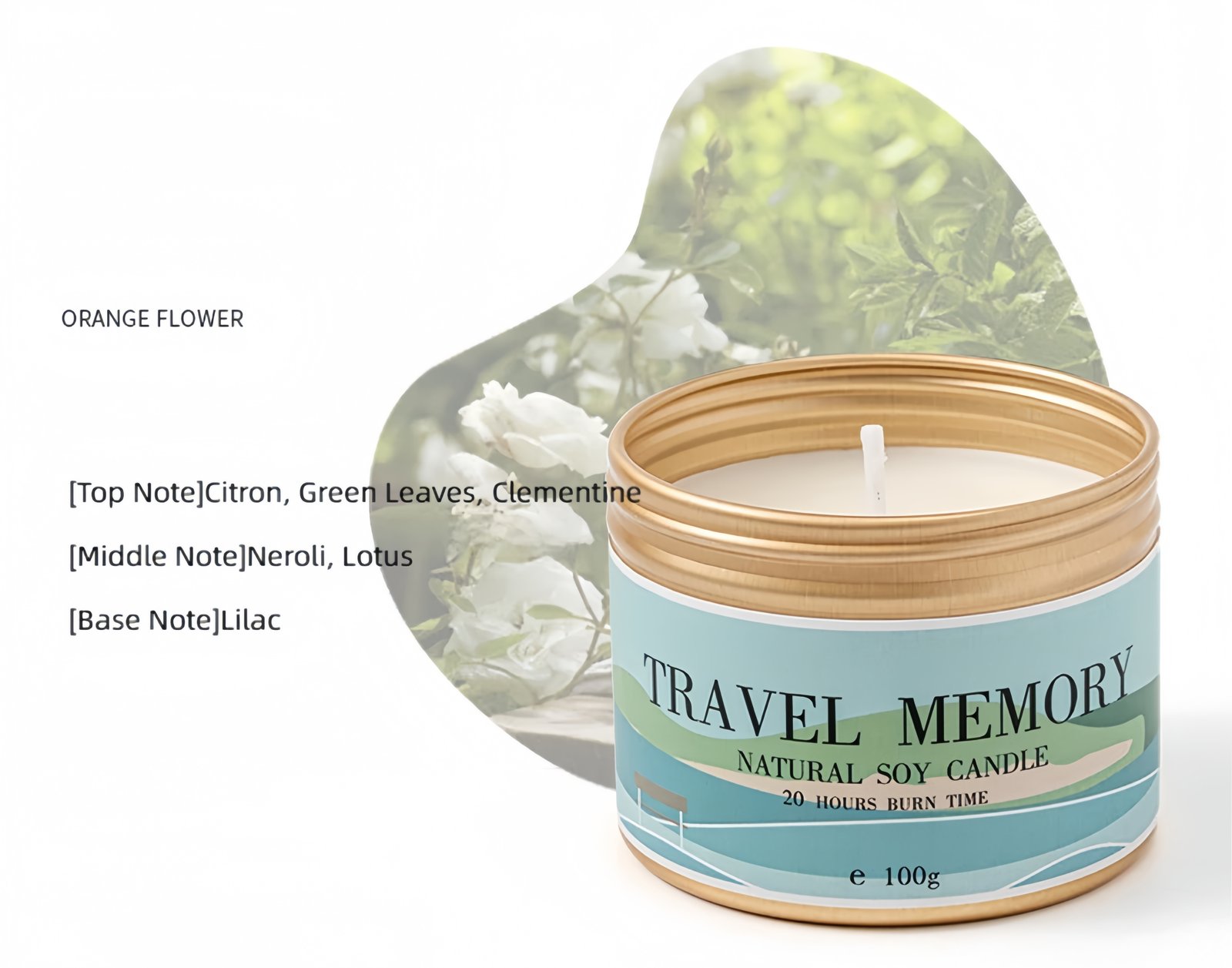 Stress-Relief Scented Candle Optional fragrance types