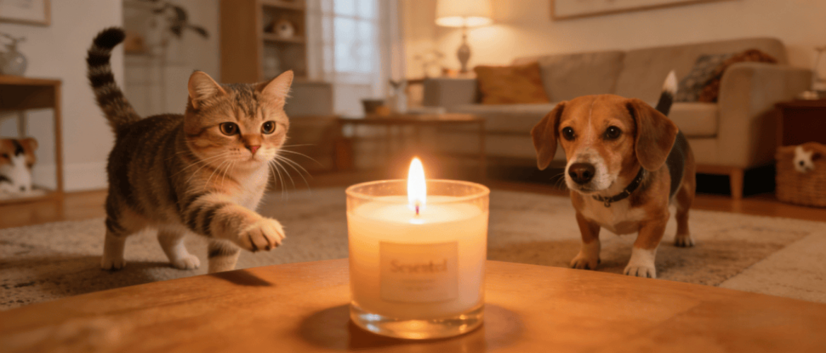 pet-safe scented candles Impact on cats and dogs