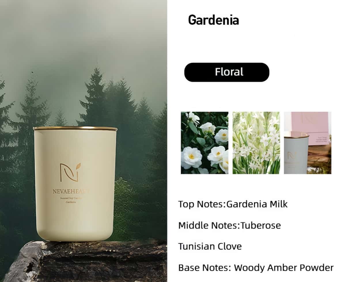 Scented candle for relaxation Optional fragrance types